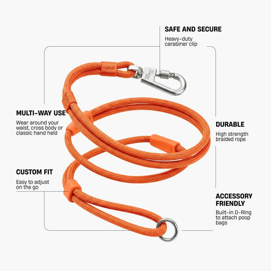 Hands Free Leash - Orange