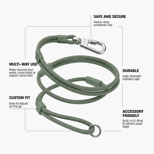 Hands Free Leash - Khaki