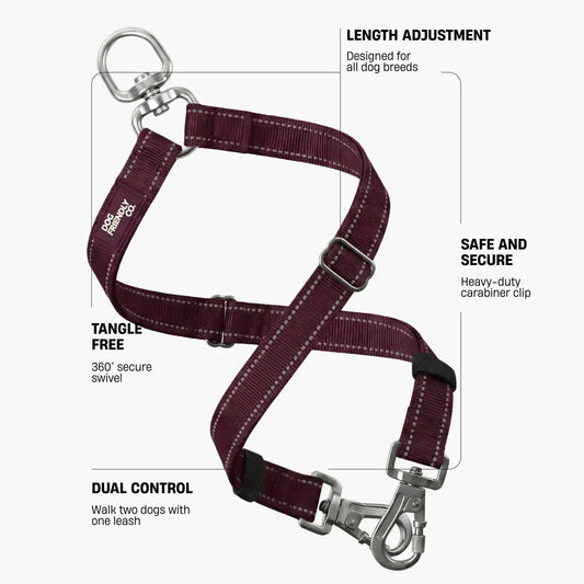 Leash Splitter - Burgundy