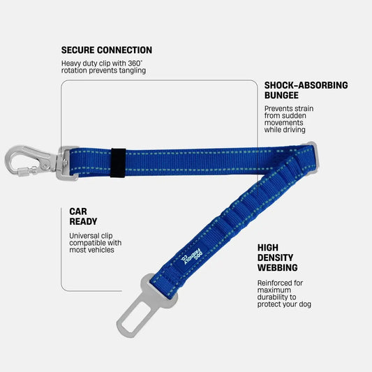 Dog Seat Belt - Classic Blue