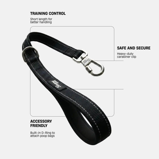 Short Trainer Dog Leash - Black
