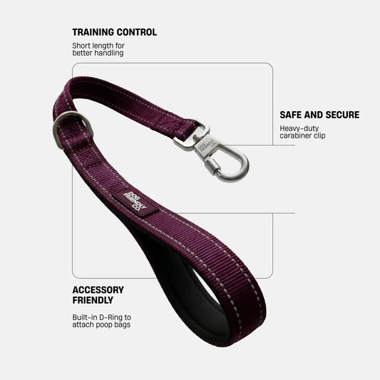 Short Trainer Dog Leash - Burgundy