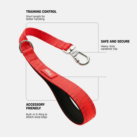 Short Trainer Dog Leash - Red