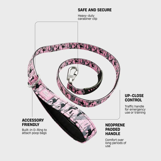 Classic Dog Leash - Pink Camo