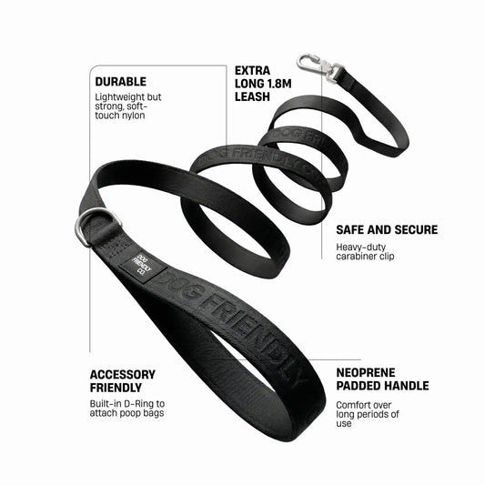 Long Dog Leash - Black