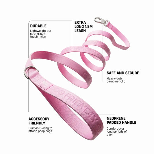 Long Dog Leash - Pink