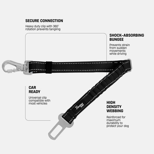 Dog Seat Belt - Black