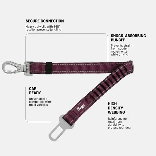 Dog Seat Belt - Burgundy