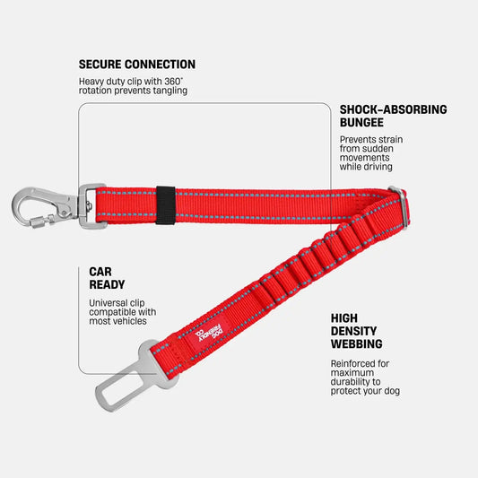 Dog Seat Belt - Red