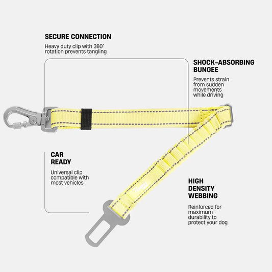 Dog Seat Belt - Yellow