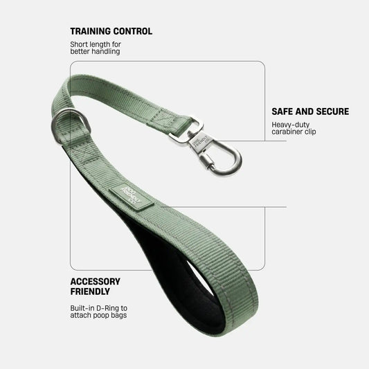 Short Trainer Dog Leash - Khaki